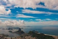 Rio de Janeiro, Brazil. Suggar Loaf and Botafogo beach viewed from Corcovado Royalty Free Stock Photo