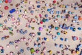 Rio de Janeiro, Brazil, Top View of Copacabana Beach Showing Colourful Umbrellas and People Relaxing on a Summer Day