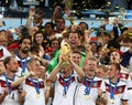 World Cup final game between Germany and Argentina at Maracana Stadium Royalty Free Stock Photo