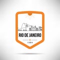 Rio de Janeiro City Modern Skyline Vector Template