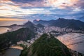 Rio de Janeiro Cityscape at Sunset, Brazil, South America