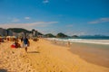 Rio de Janeiro, Copacabana beach, Brazil: Beautiful landscape with sea and beach views. The most famous beach in Rio de Janeiro Royalty Free Stock Photo