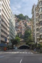 Rio de Janeiro downtown and favela