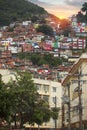 Rio de Janeiro downtown and favela