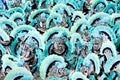 RIO DE JANEIRO - FEBRUARY 11: Dancers in costume at carnival at Royalty Free Stock Photo