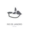 Rio de janeiro icon. Trendy Rio de janeiro logo concept on white