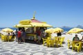 Rio de Janeiro Ipanema Beach Boardwalk Kiosk Royalty Free Stock Photo