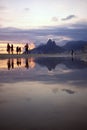 Rio de Janeiro Ipanema Beach Scenic Dusk Sunset Reflection Royalty Free Stock Photo