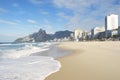 Rio de Janeiro Ipanema Beach Skyline Two Brothers Mountain Brazil