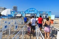 RIO DE JANEIRO - June 15: People enter the FIFA Fan Fest of World Cup at Copacabana on June 15,2014