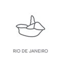 Rio de janeiro linear icon. Modern outline Rio de janeiro logo c