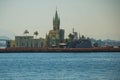 RIO DE JANEIRO: Little castle on a small Fiscal island in Guanabara Bay stands out in the landscape and is an attraction open to Royalty Free Stock Photo