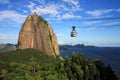 Rio de Janeiro - Pao de Acucar - Sugar loaf mountain and cable car. Royalty Free Stock Photo