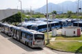 Bus fleet at Alvorada terminal