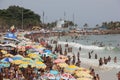 Rio de Janeiro's beaches are crowded on the eve of the Carnival