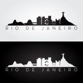 Rio de Janeiro skyline silhouette.