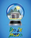 Rio De Janeiro snow globe