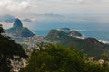 Rio de Janeiro, Sugar Loaf, Brazil: Mountain resembling inverted funnel behind Urca hill. Tourist site in the former capital of