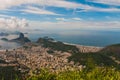 Rio de Janeiro, Sugar Loaf, Brazil: Mountain resembling inverted funnel behind Urca hill. Tourist site in the former capital of