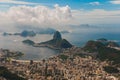 Rio de Janeiro, Sugar Loaf, Brazil: Mountain resembling inverted funnel behind Urca hill. Tourist site in the former capital of