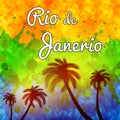 Rio de Janeiro travel background Royalty Free Stock Photo