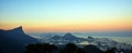 Rio de Janeiro View from Vista Chinesa at Sunset Royalty Free Stock Photo