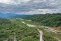 Rio De las conchas in Metan province of Salta Argentina seen from a drone