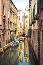 Rio de San Maurizio, one of the many small canals in Venice used Royalty Free Stock Photo