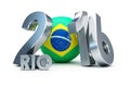 Rio 2016 Football. 3d Illustrations