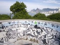 Rio Graffiti of Christ the Redeemer Skate Bowl Arpoador