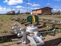 Freight cars parked in a courtyard in the State of Rio Grande do Sul, south of Brazil