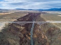 Rio Grande Gorge and Bridge near Taos, New Mexico Royalty Free Stock Photo