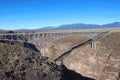 The Rio Grande Gorge Bridge near Taos, New Mexico Royalty Free Stock Photo