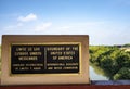 The border sign United States and Mexico