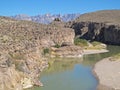 Rio Grande River flowing through a Canyon along the Mexican border, Big Bend National Park, Texas, USA Royalty Free Stock Photo