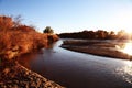 Rio Grande River in the Golden Hour Royalty Free Stock Photo