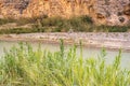 The Rio Grande River Marking The Border of The Unted States and Mexico Royalty Free Stock Photo