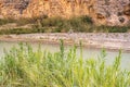 The Rio Grande River Marking The Border of The Unted States and Mexico