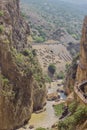 The Rio Guadalhorce widening up after the first part of the gorge