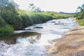 Rio las gachas with its peculiarity of passing over this great rock and drilling huge holes through the years