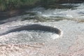 Rio las gachas with its peculiarity of passing over this great rock and drilling huge holes through the years