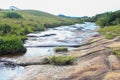 Rio las gachas with its peculiarity of passing over this great rock and drilling huge holes through the years