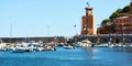 Rio Marina port and boats in Tuscany, in Elba island, Italy