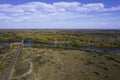 Rio Negro landscape in Patagonia, passing through the city of General Conesa,