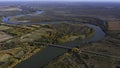 Rio Negro landscape in Patagonia, passing through the city of General Conesa,