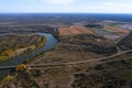 Rio Negro landscape in Patagonia, passing through the city of General Conesa,