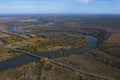 Rio Negro landscape in Patagonia, passing through the city of General Conesa,