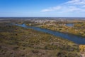 Rio Negro landscape in Patagonia, passing through the city of General Conesa