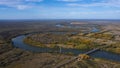 Rio Negro landscape in Patagonia, passing through the city of General Conesa,