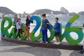 Rio2016 Olympic logo with kids